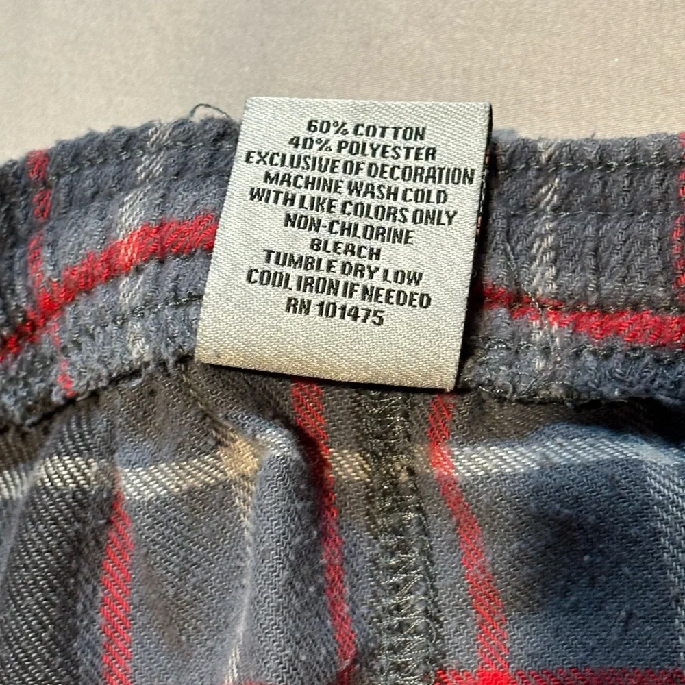 Ohio State Buckeyes Pajama Pants Mens Large Red Grey Plaid Varsity Sleepwear OSU